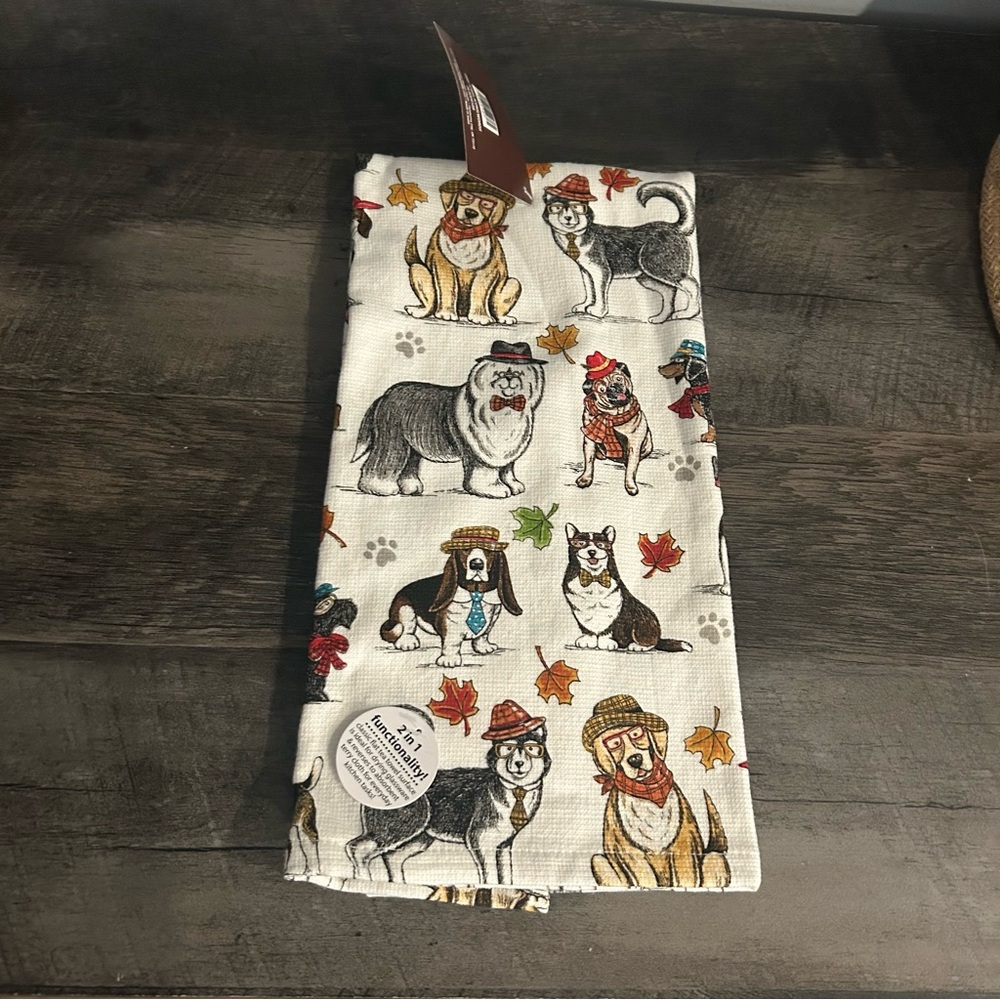 Dish Towel Dogs Tea Towel 26x16 Hobby Lobby Kitchen - Picture 2 of 4